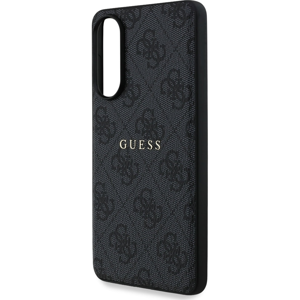 Handyhülle für Galaxy S25 Edge, Guess Hardcase 4G Ring Classic Logo MagSafe, Schwarz