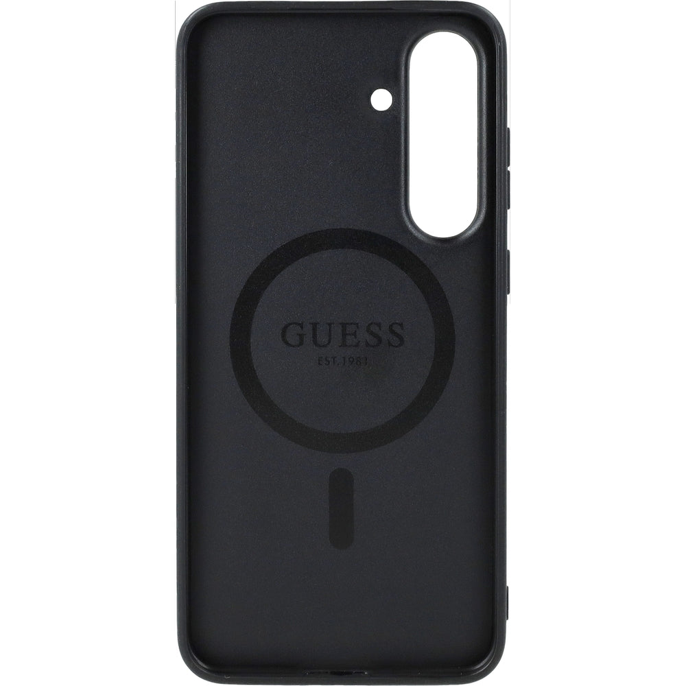 Handyhülle für Galaxy S25 FE, Guess Hardcase 4G Ring Classic Logo mit MagSafe, Braun