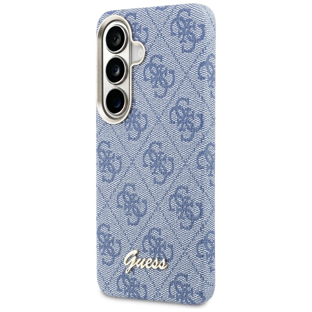 Handyhülle für Galaxy S26, Guess Saffiano Classic Logo MagSafe, Blau mit Classic Logo Guess