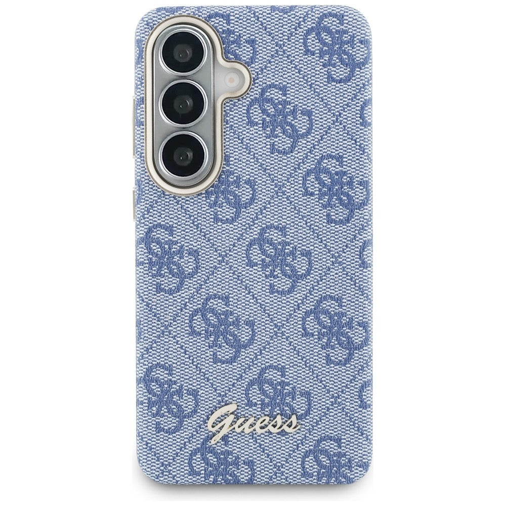 Handyhülle für Galaxy S26, Guess Saffiano Classic Logo MagSafe, Blau mit Classic Logo Guess