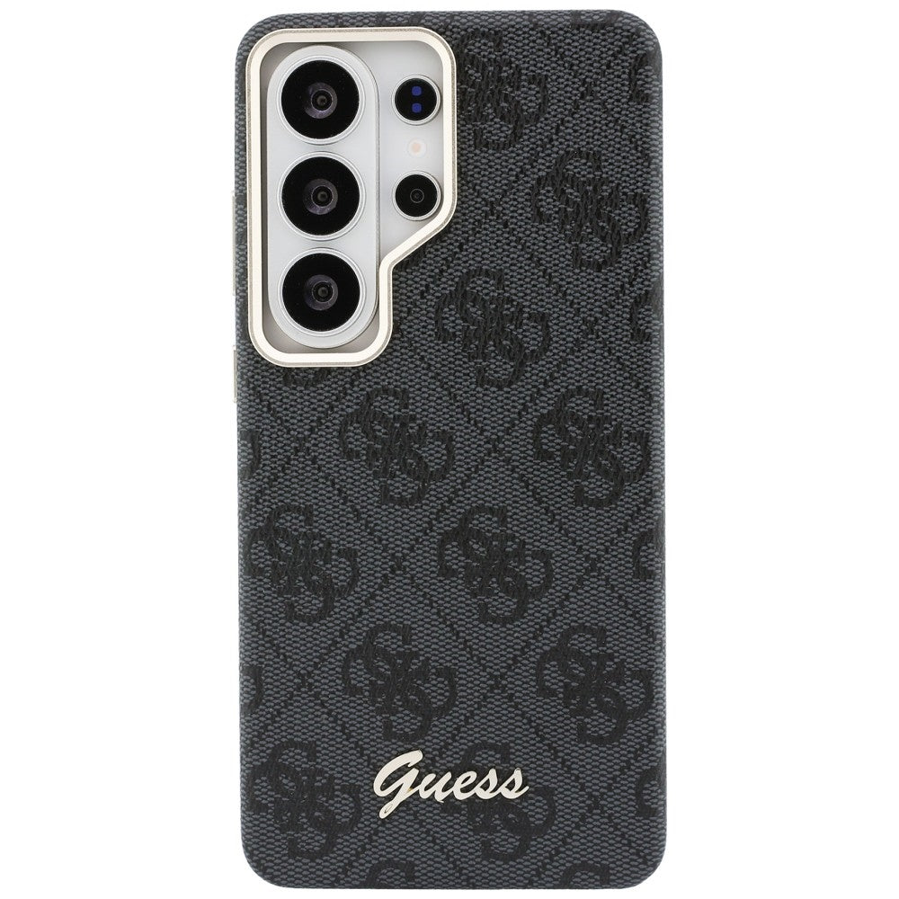 Handyhülle für Galaxy S26 Ultra, Guess Saffiano Classic Logo MagSafe, Schwarz mit Classic Logo Guess