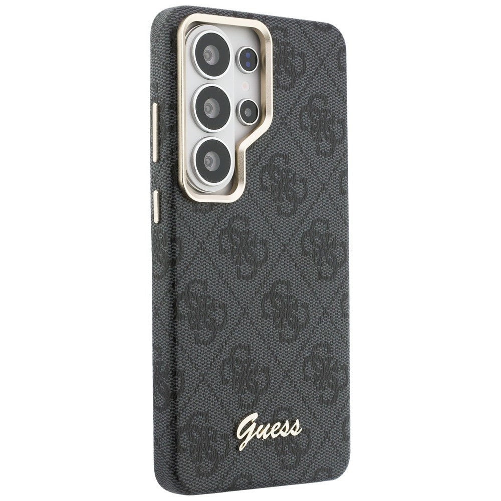 Handyhülle für Galaxy S26 Ultra, Guess Saffiano Classic Logo MagSafe, Schwarz mit Classic Logo Guess