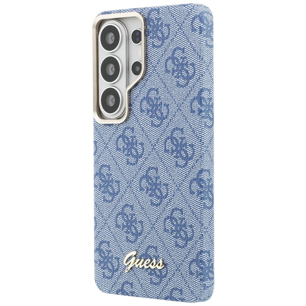 Handyhülle für Galaxy S26 Ultra, Guess Saffiano Classic Logo MagSafe, Blau mit Classic Logo Guess