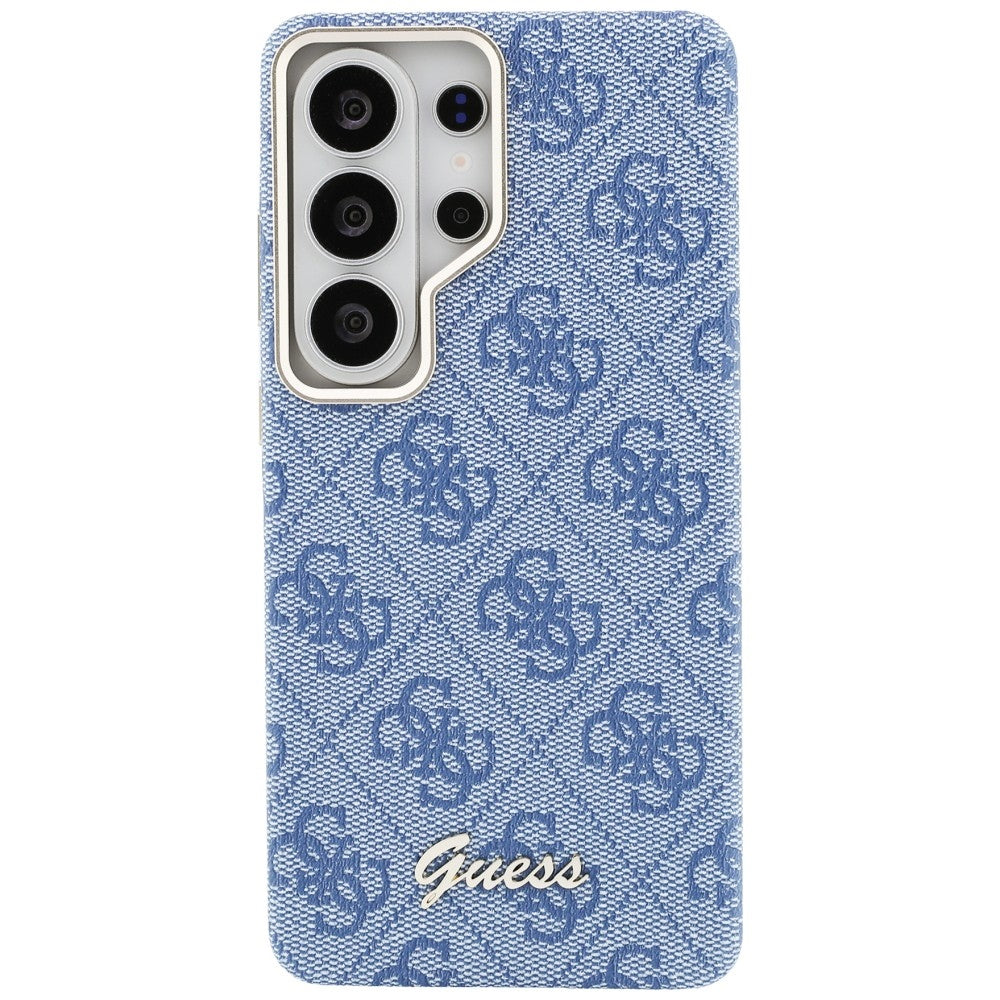Handyhülle für Galaxy S26 Ultra, Guess Saffiano Classic Logo MagSafe, Blau mit Classic Logo Guess