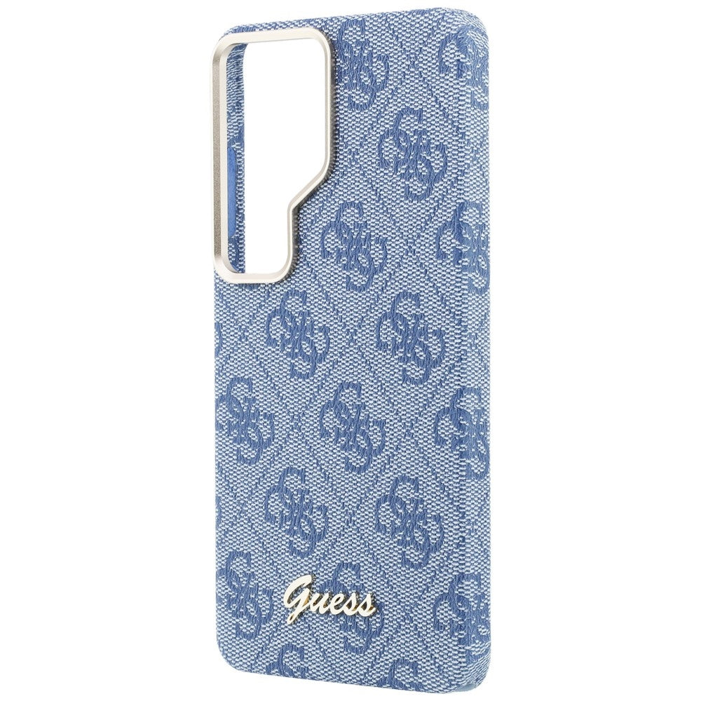 Handyhülle für Galaxy S26 Ultra, Guess Saffiano Classic Logo MagSafe, Blau mit Classic Logo Guess