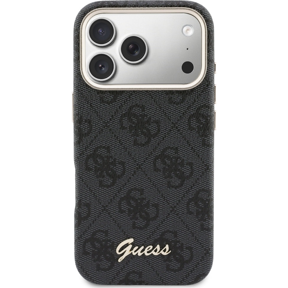 Handyhülle für iPhone 17 Pro Max, Guess Script 4G Logo für MagSafe , Schwarz