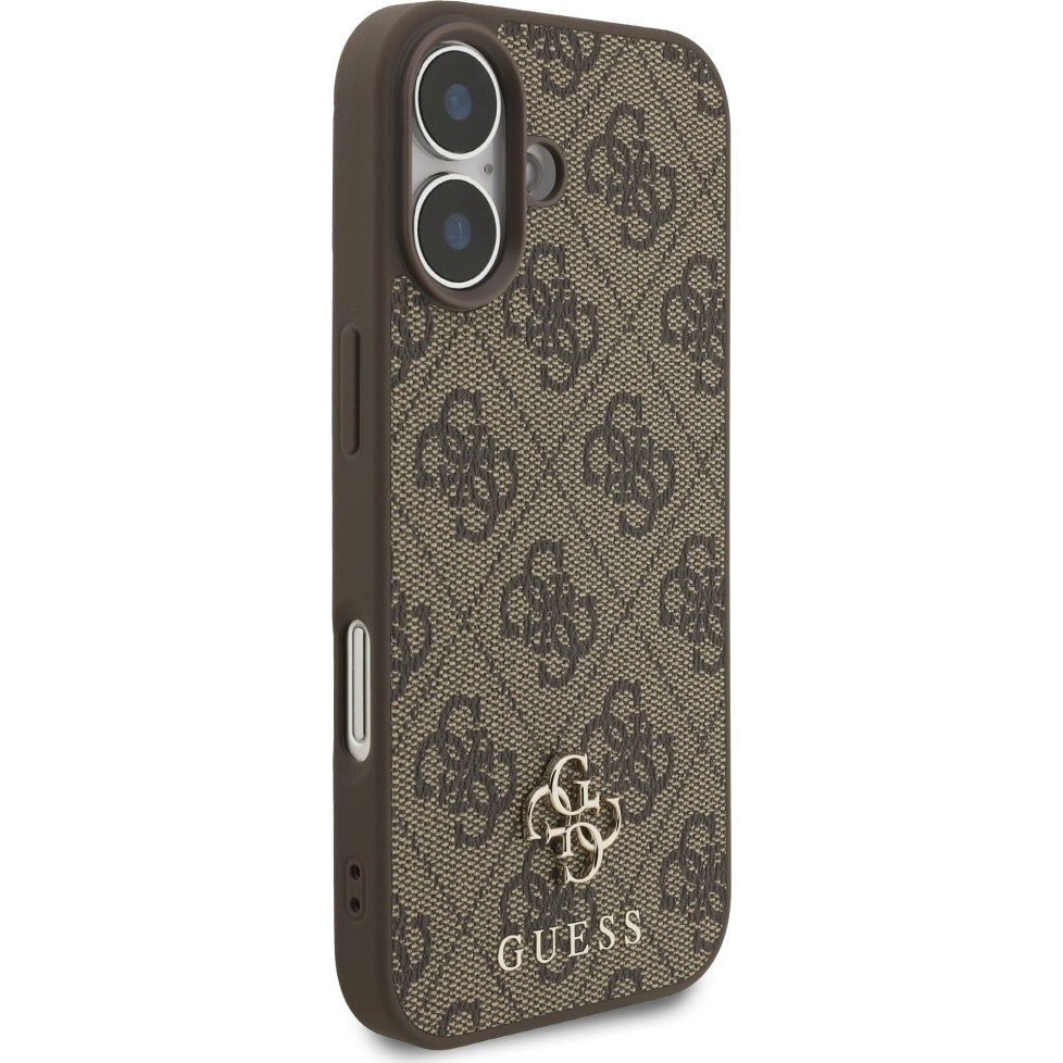 Handyhülle für iPhone 17, Guess Hardcase 4G Small 4G and Classic mit MagSafe, Braun