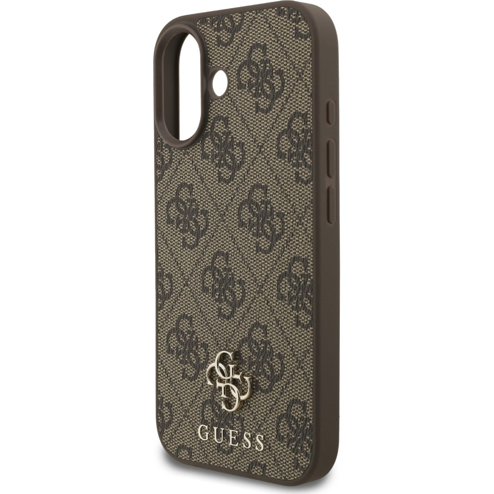 Handyhülle für iPhone 17, Guess Hardcase 4G Small 4G and Classic mit MagSafe, Braun