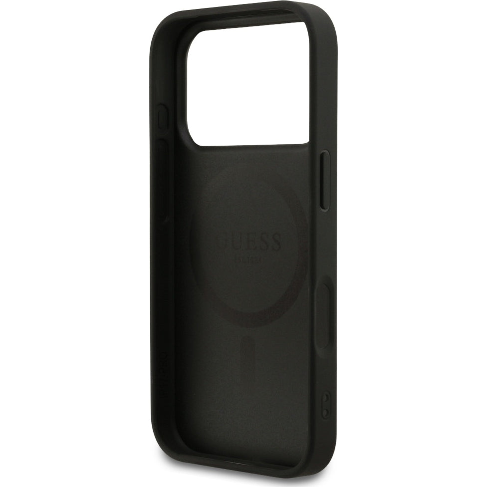 Handyhülle für iPhone 17 Pro Max, Guess Hardcase 4G Small 4G and Classic mit MagSafe, Schwarz
