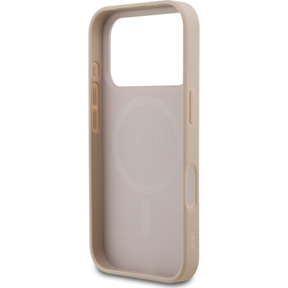 Handyhülle für iPhone 17 Pro Max, Guess Hardcase 4G Small 4G and Classic mit MagSafe, Rosa