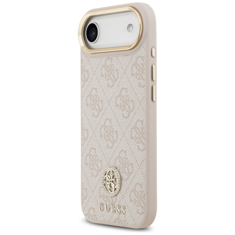 Handyhülle für iPhone Air, Guess 4G Strass Logo. mit MagSafe, Rosa
