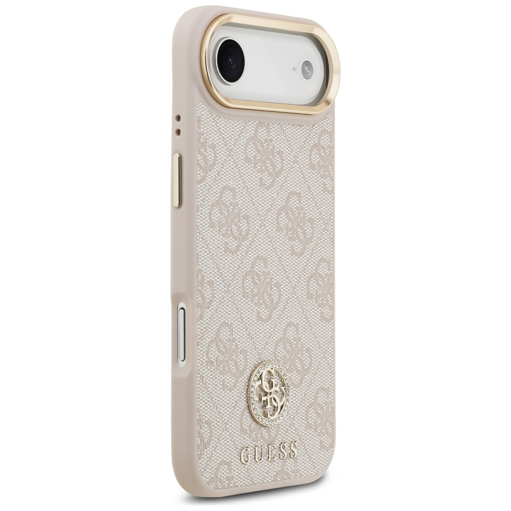 Handyhülle für iPhone Air, Guess 4G Strass Logo. mit MagSafe, Rosa