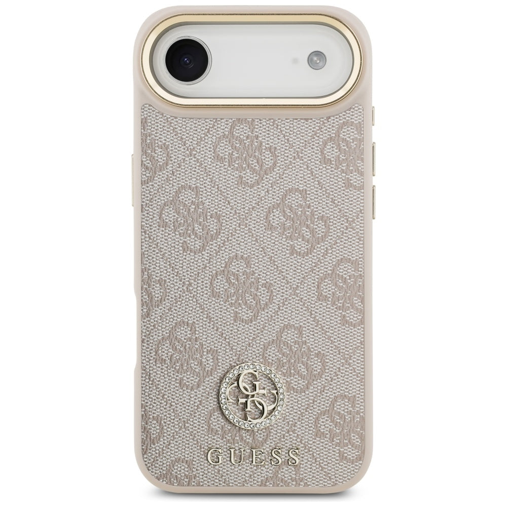 Handyhülle für iPhone Air, Guess 4G Strass Logo. mit MagSafe, Rosa