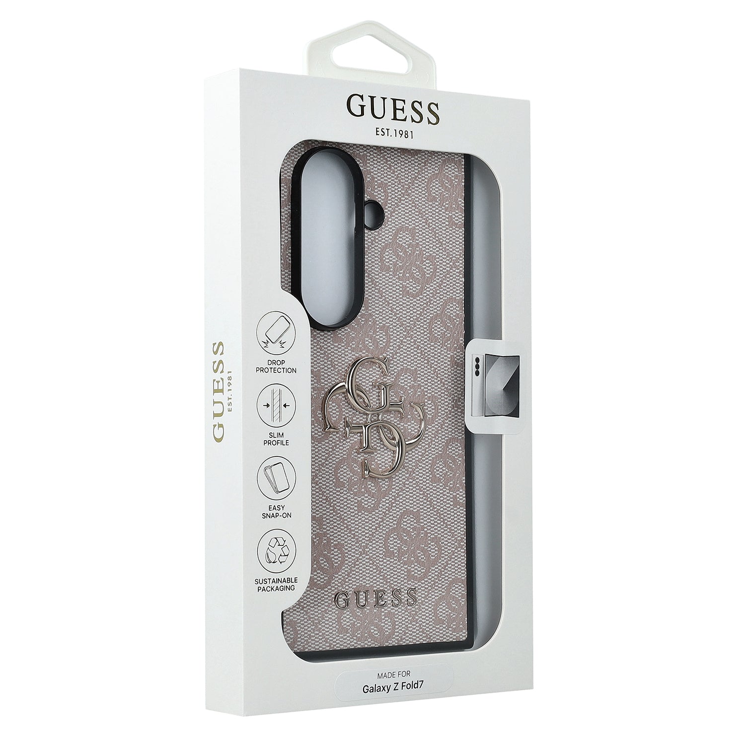 Handyhülle für Galaxy Z Fold7, Guess Hardcase 4G Big Metal Logo, Rosa