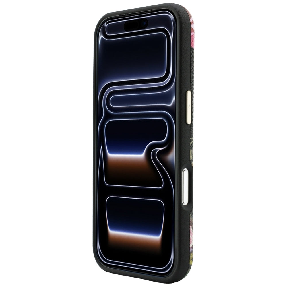 Guess Handyhülle Blossom Roses Print MagSafe für iPhone 18 Pro Max / 17 Pro Max, Schwarz mit Blumenmotiv (5/8)