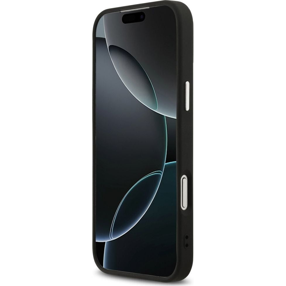 Handyhülle für iPhone 17 Pro Max, Guess Hardcase Classic Logo mit MagSafe, Schwarz