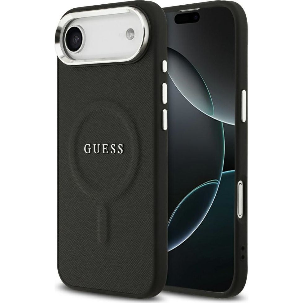 Handyhülle für iPhone Air, Guess Hardcase Classic Logo mit MagSafe, Schwarz