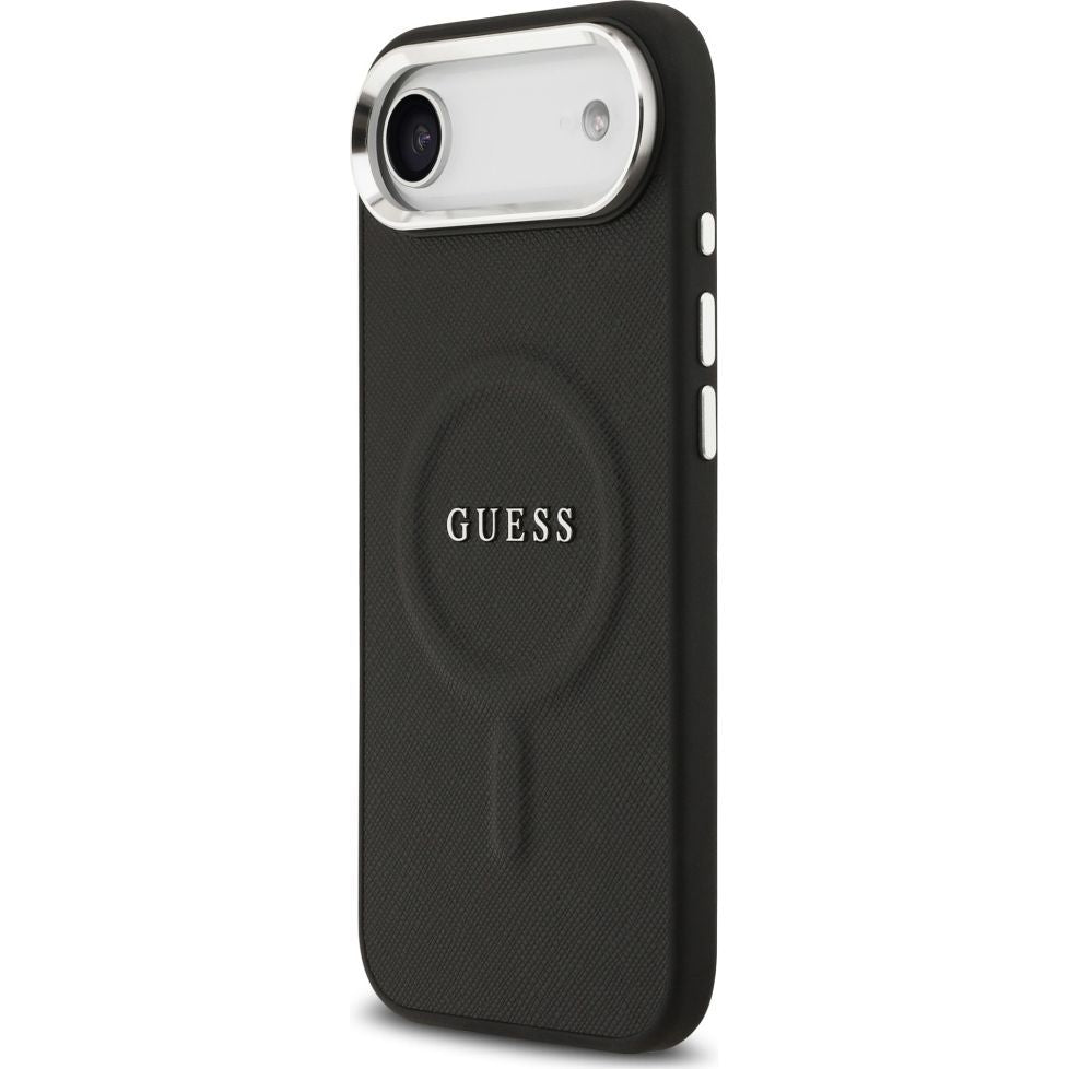 Handyhülle für iPhone Air, Guess Hardcase Classic Logo mit MagSafe, Schwarz