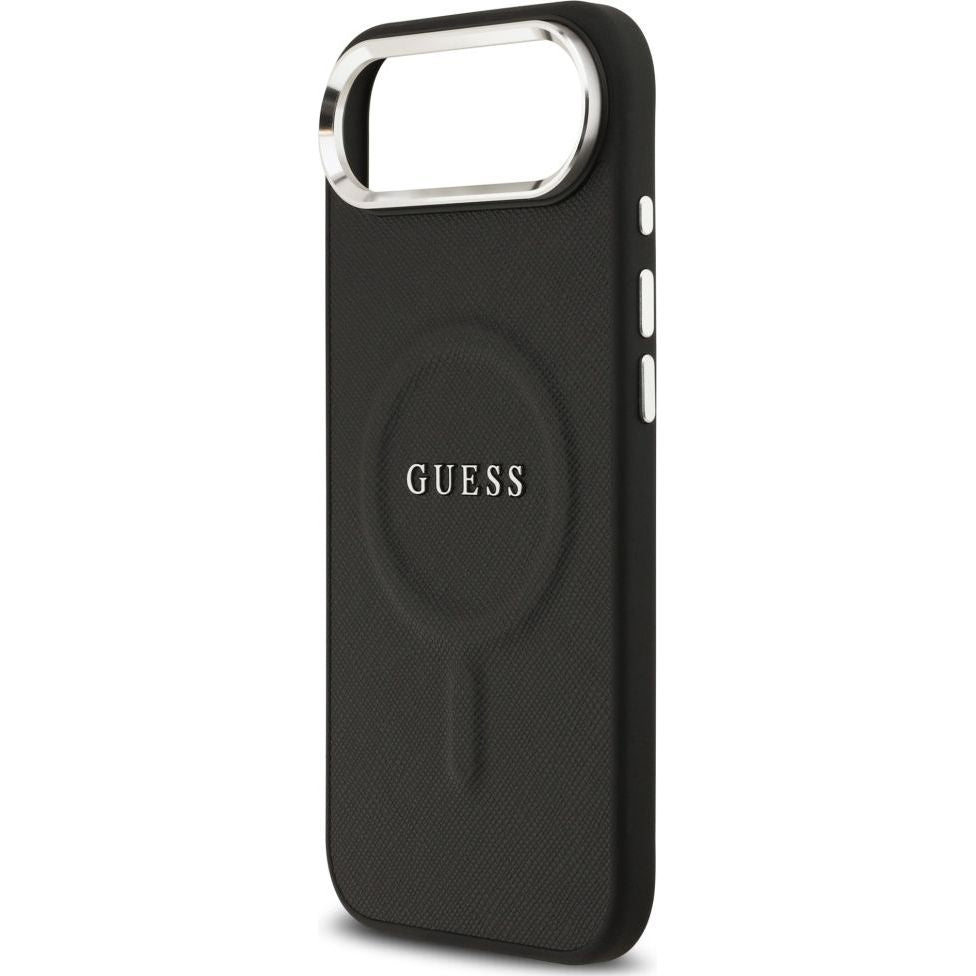 Handyhülle für iPhone Air, Guess Hardcase Classic Logo mit MagSafe, Schwarz