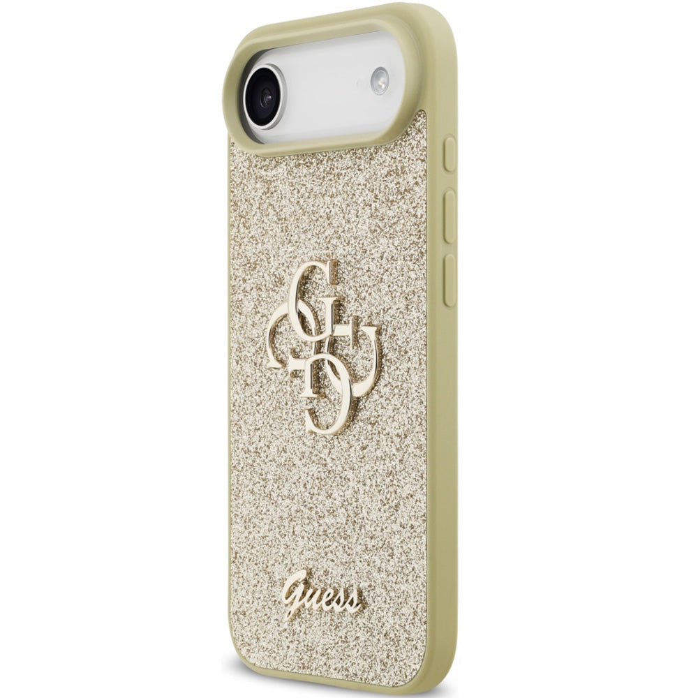 Handyhülle für iPhone Air, Guess Fixed Glitter Big 4G, Gold-Glitter