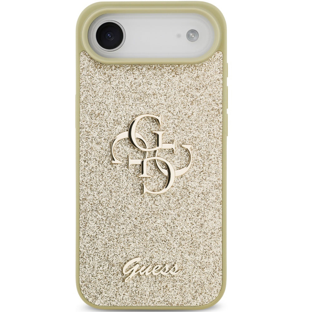 Handyhülle für iPhone Air, Guess Fixed Glitter Big 4G, Gold-Glitter