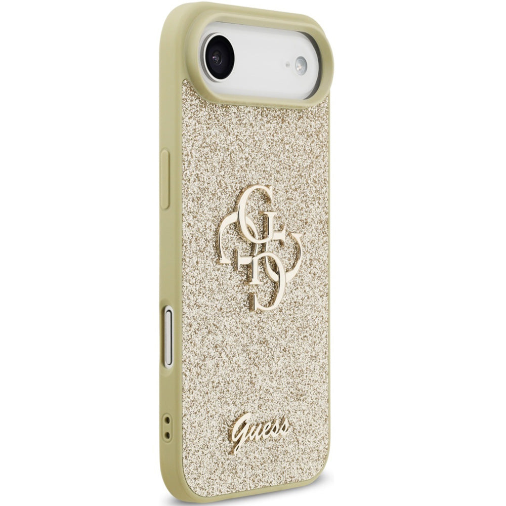 Handyhülle für iPhone Air, Guess Fixed Glitter Big 4G, Gold-Glitter