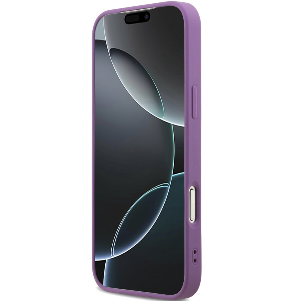 Handyhülle für iPhone 17 Pro Max, Guess Fixed Glitter Big 4G, Violett -Glitter