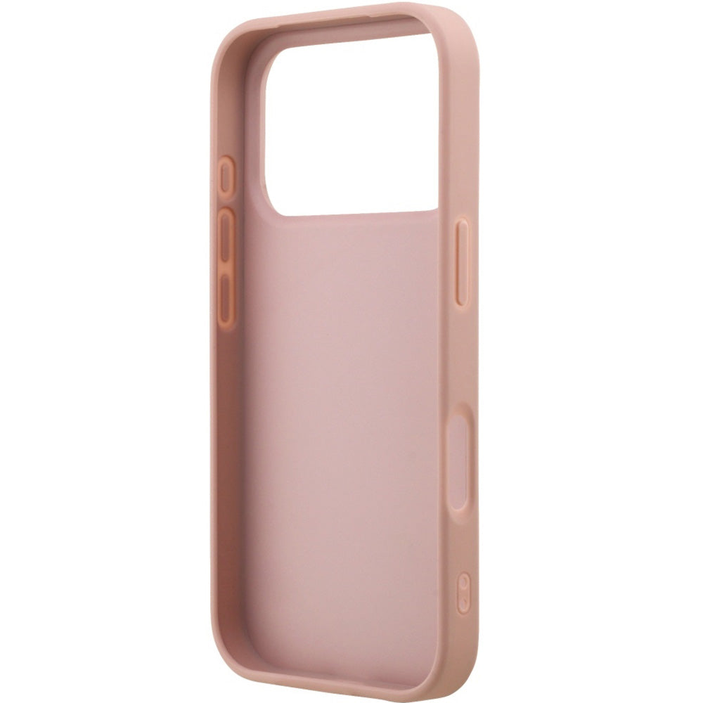 Handyhülle für iPhone 17 Pro, Guess Fixed Glitter Big 4G, Rosa-Glitter