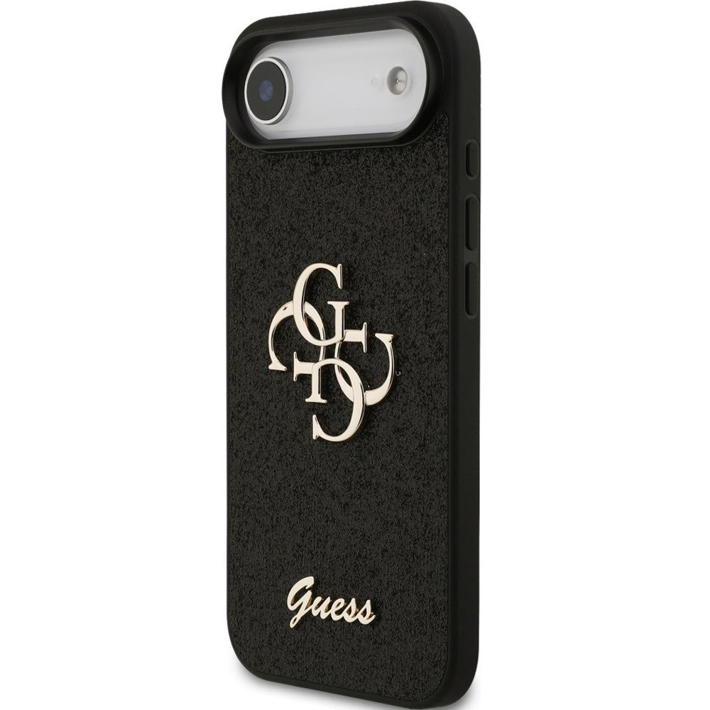Handyhülle für iPhone Air, Guess Fixed Glitter Big 4G, Schwarz-Glitter