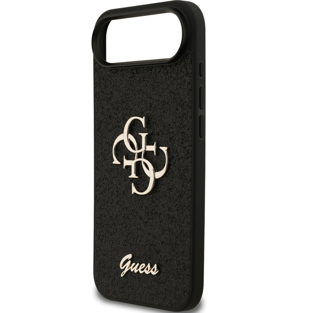 Handyhülle für iPhone Air, Guess Fixed Glitter Big 4G, Schwarz-Glitter