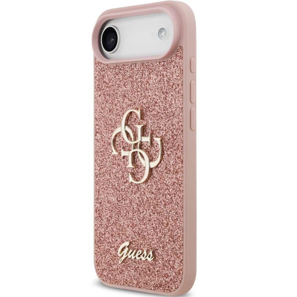 Handyhülle für iPhone Air, Guess Fixed Glitter Big 4G, Rosa-Glitter