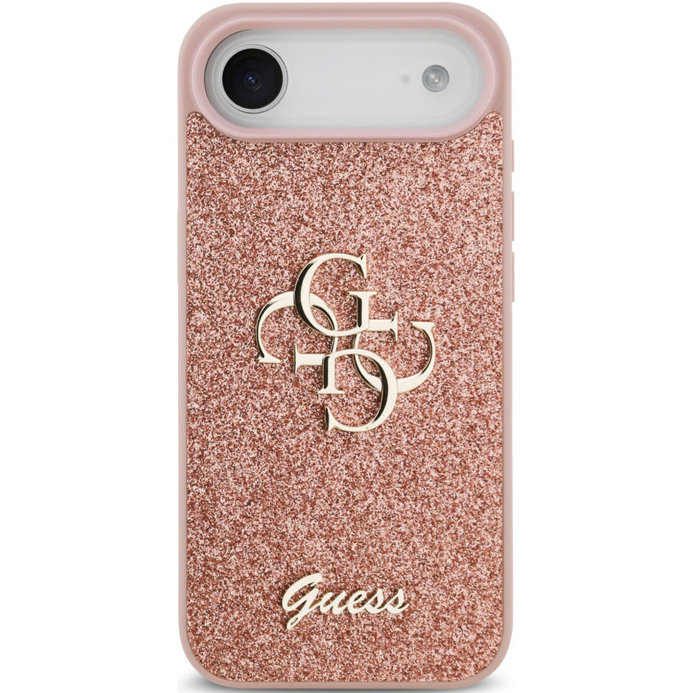 Handyhülle für iPhone Air, Guess Fixed Glitter Big 4G, Rosa-Glitter