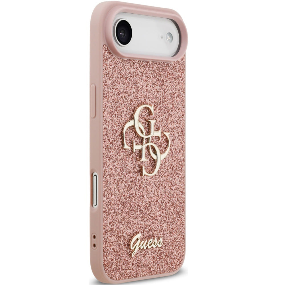 Handyhülle für iPhone Air, Guess Fixed Glitter Big 4G, Rosa-Glitter
