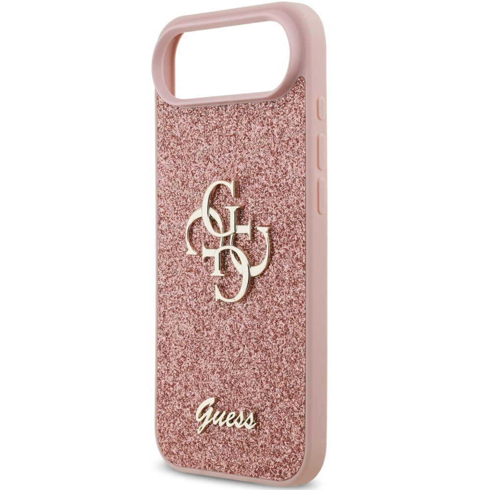 Handyhülle für iPhone Air, Guess Fixed Glitter Big 4G, Rosa-Glitter