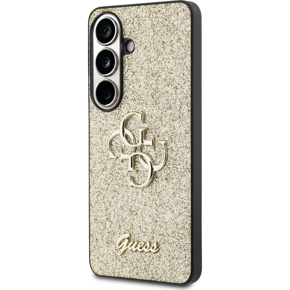 Handyhülle für Galaxy S26, Guess Fixed Glitter, Goldglitzernd mit Big Logo