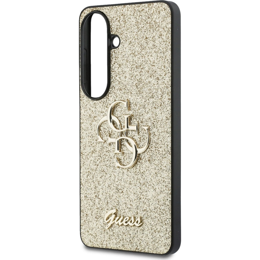 Handyhülle für Galaxy S26, Guess Fixed Glitter, Goldglitzernd mit Big Logo
