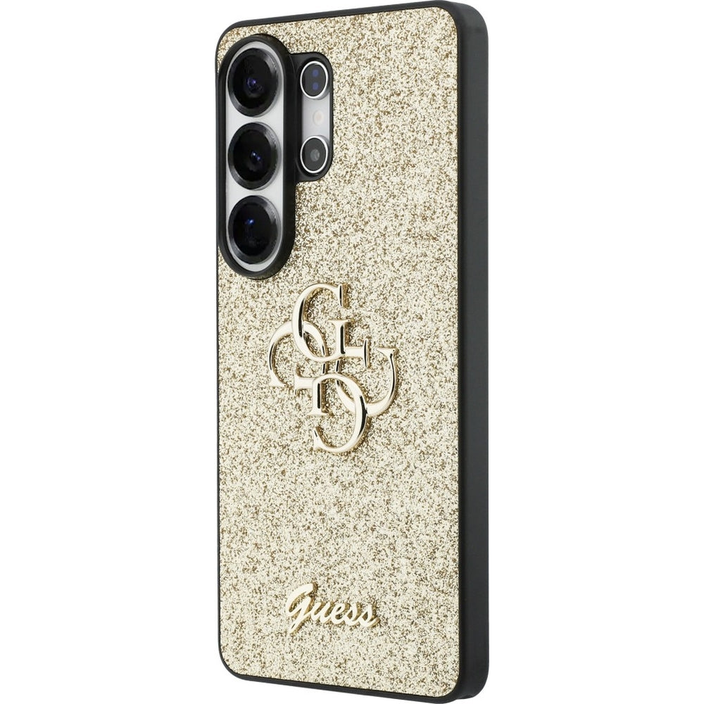 Handyhülle für Galaxy S26 Ultra, Guess Fixed Glitter, Goldglitzernd mit Big Logo