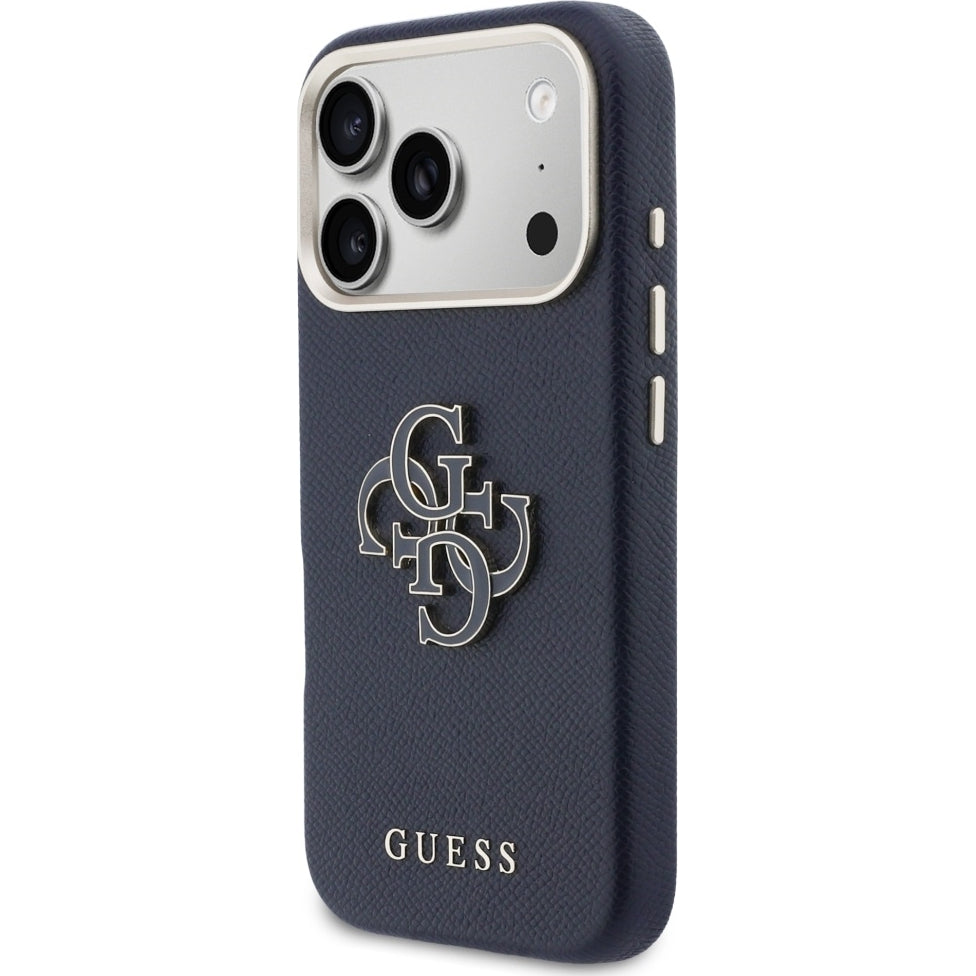 Handyhülle für iPhone 17 Pro Max, Guess FW Resin Logo, Dunkelblau