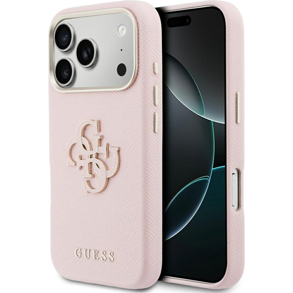 Handyhülle für iPhone 17 Pro Max, Guess FW Resin Logo, Rosa