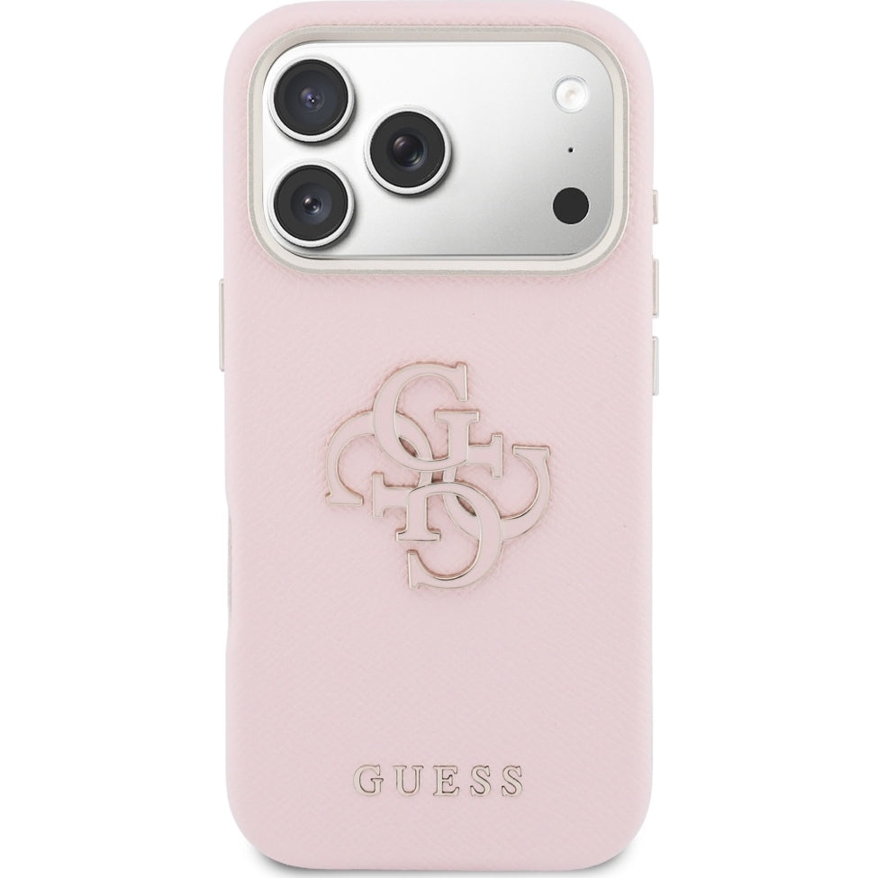 Handyhülle für iPhone 17 Pro Max, Guess FW Resin Logo, Rosa
