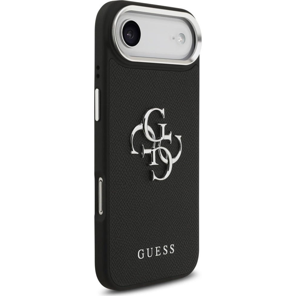 Handyhülle für iPhone Air, Guess Grained Big 4G Small Classic Logo, Schwarz