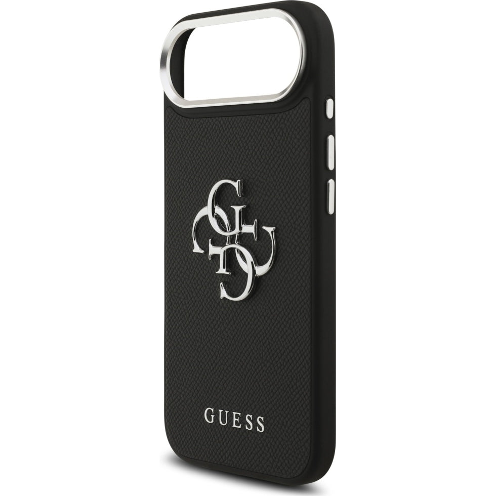 Handyhülle für iPhone Air, Guess Grained Big 4G Small Classic Logo, Schwarz