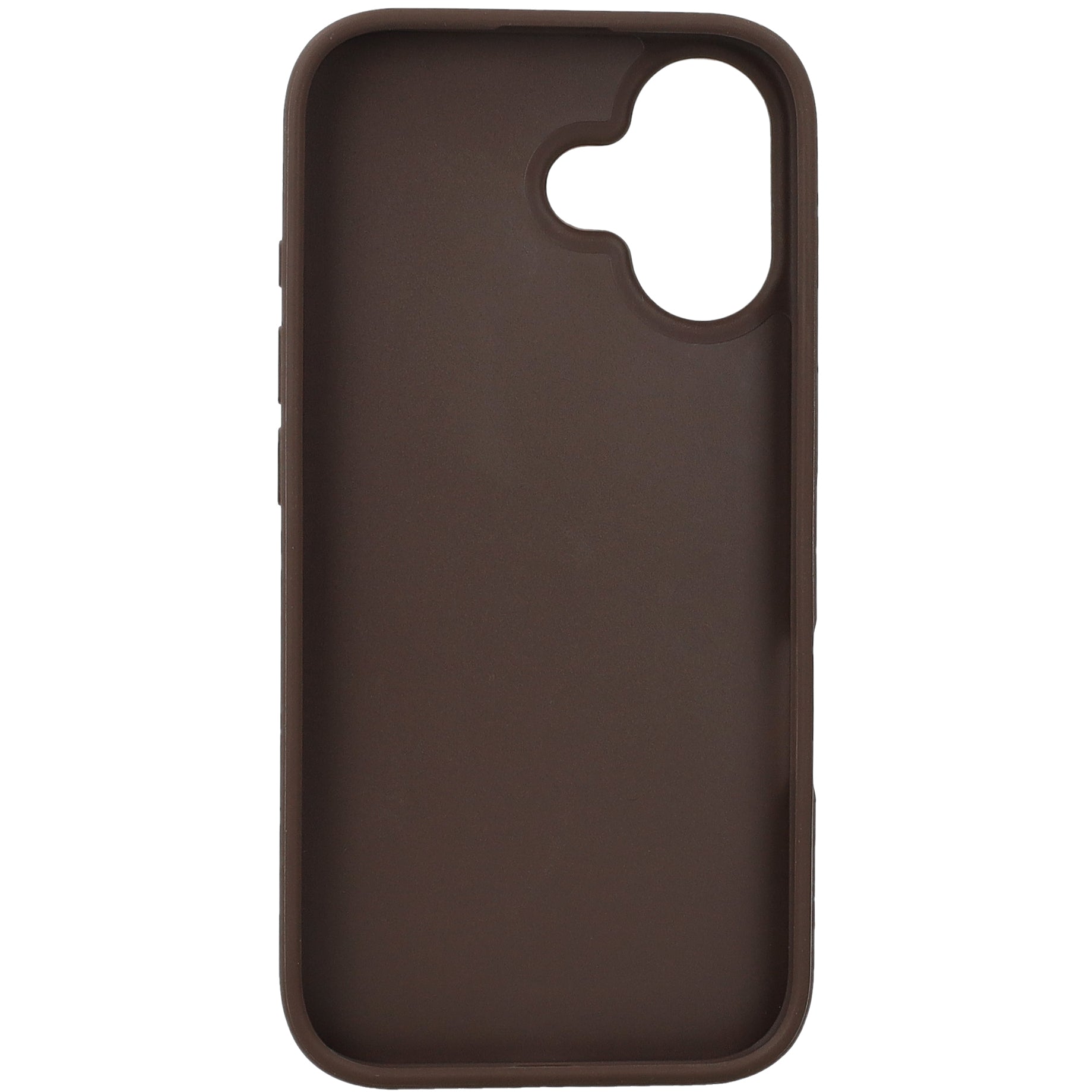 Handyhülle für iPhone 16, Guess Hardcase 4G Big Metal Logo, Braun