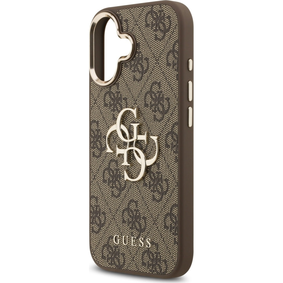 Handyhülle für iPhone 17, Guess Hardcase 4G Big Metal Logo, Braun