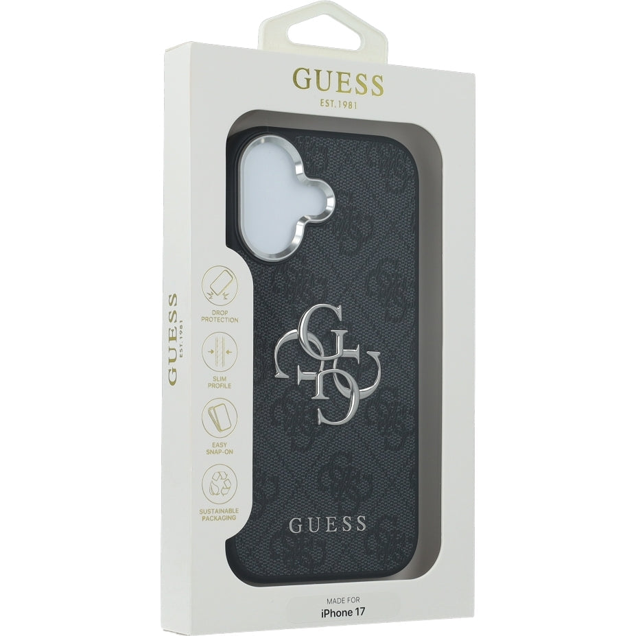 Handyhülle für iPhone 17, Guess Hardcase 4G Big 4G Classic Logo, Schwarz