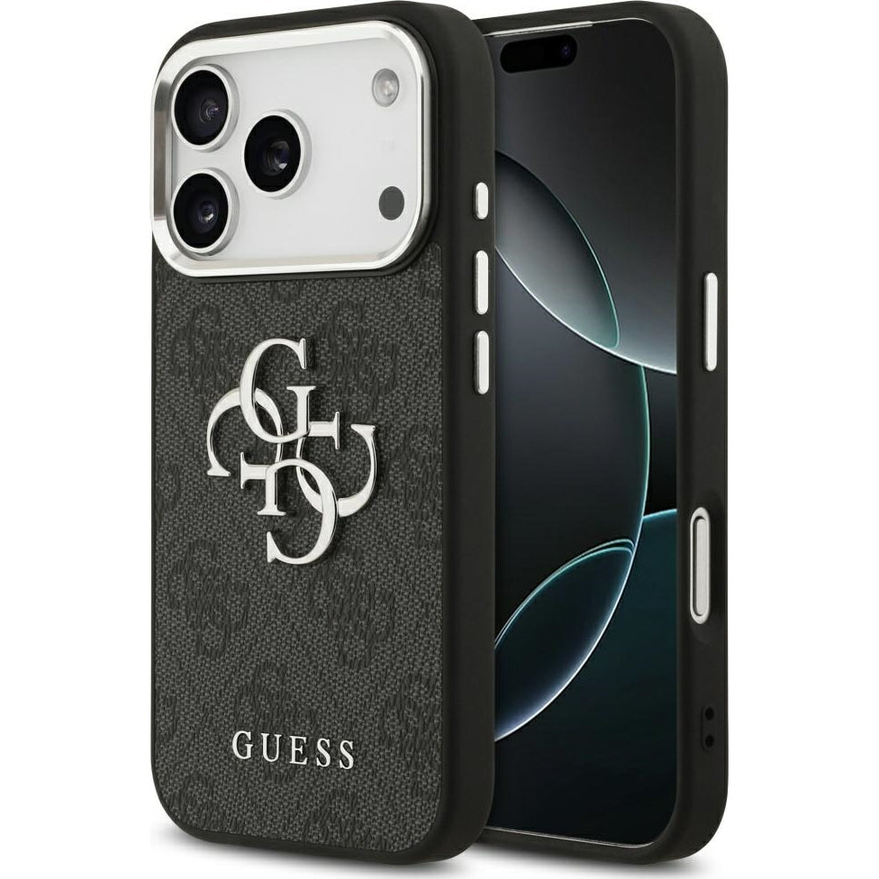 Handyhülle für iPhone 17 Pro, Guess Hardcase 4G Big 4G Classic Logo, Schwarz