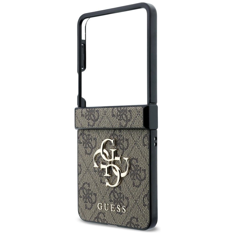 Handyhülle Guess Hardcase 4G Big Metal Logo für Galaxy Z Flip8, Braun