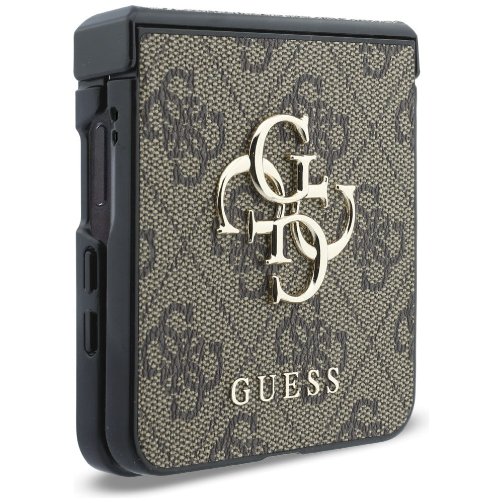 Handyhülle Guess Hardcase 4G Big Metal Logo für Galaxy Z Flip8, Braun