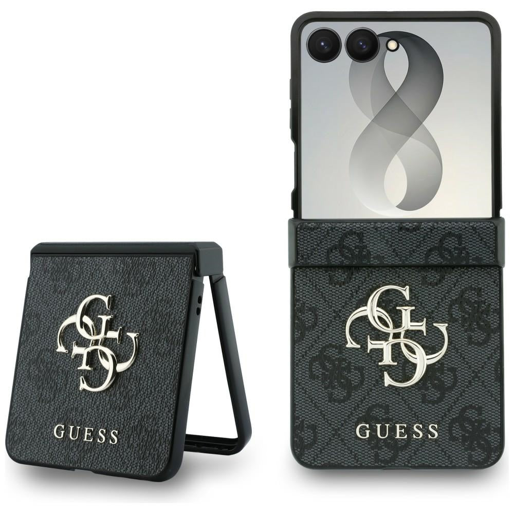 Handyhülle Guess Hardcase 4G Big Metal Logo für Galaxy Z Flip8, Schwarz