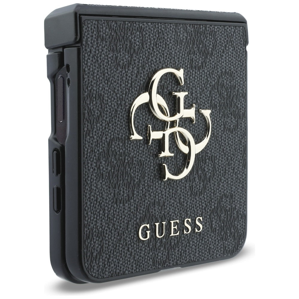 Handyhülle Guess Hardcase 4G Big Metal Logo für Galaxy Z Flip8, Schwarz